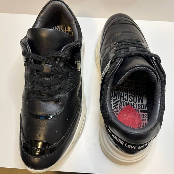 Love Moschino Logo-Tape Lace-up Sneakers – Women’s EU 41 - Picture 6 of 8